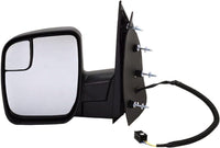 Front Power Mirror Manual Folding Non-Heated Textured Left Driver Side Direct Replacement Compatible With 2010-2014 Ford F-Series FO1320396 AC2Z17683AA