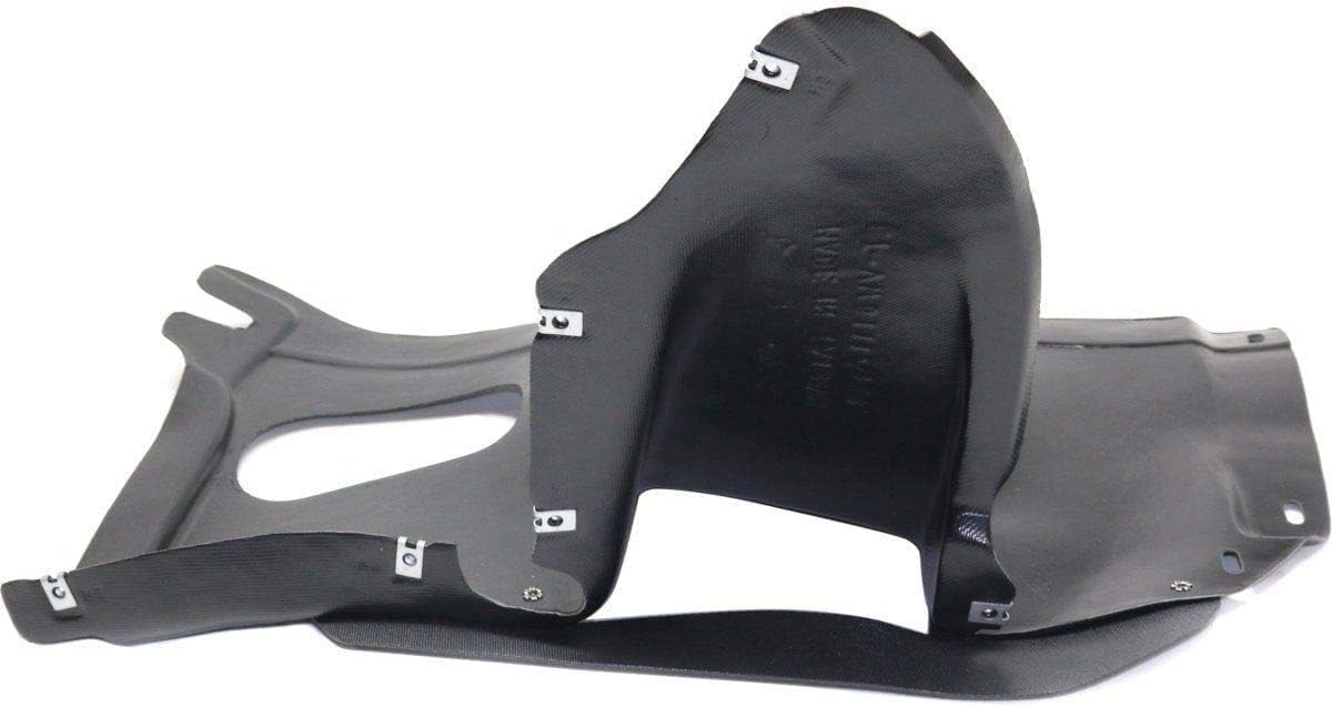 Front Fender Liner Left Driver Side Direct Replacement Compatible With 2010-2014 Volkswagen Jetta/Golf VW1248134 1K9805911A