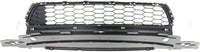 Front Bumper Cover Primed + Upper & Lower Grille Textured Direct Replacement Compatible With 2013-2015 Honda Accord HO1000288 HO1036114 HO1200214 04711T2AA90ZZ 71103T2AA00 71121T2FA01