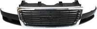 Front Grille Chrome Shell/Painted Black Insert Direct Replacement Compatible With 2003-2023 GMC Savana 1500 2500 3500 GM1200532 84689071