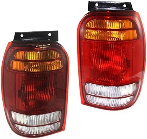 Set Of 2 Tail Light Lens And Housing Right Passenger & Left Driver Side Direct Replacement Compatible With 1998-2001 Ford Explorer/Mercury Mountaineer FO2801120 FO2800120