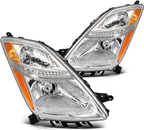Set Of 2 Front Headlight Lens And Housing Right Passenger & Left Driver Side Direct Replacement Compatible With 2006-2009 Toyota Prius TO2518110 TO2519110 8117047160 8113047160