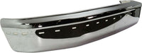 Front Bumper Chrome without Air Holes + Molding + Lower Valance Panel Textured Direct Replacement Compatible With Ford F-150 / Bronco 1992-1996 FO1002237 FO1057220 FO1095154