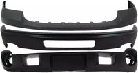Front Bumper Cover Face Bar Steel + Upper Cover Primed + Lower Valance Air Deflector Textured Direct Replacement Compatible With 2011-2014 GMC Sierra 2500HD 3500 GM1014105 GM1002840