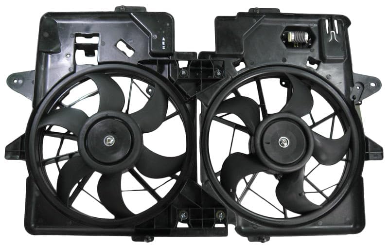 Front Dual Cooling Fan Assembly Plastic Direct Replacement Compatible with 2001-2004 Ford Escape / 2001-2006 Mazda Tribute MA3115121 2L8Z8C607GA