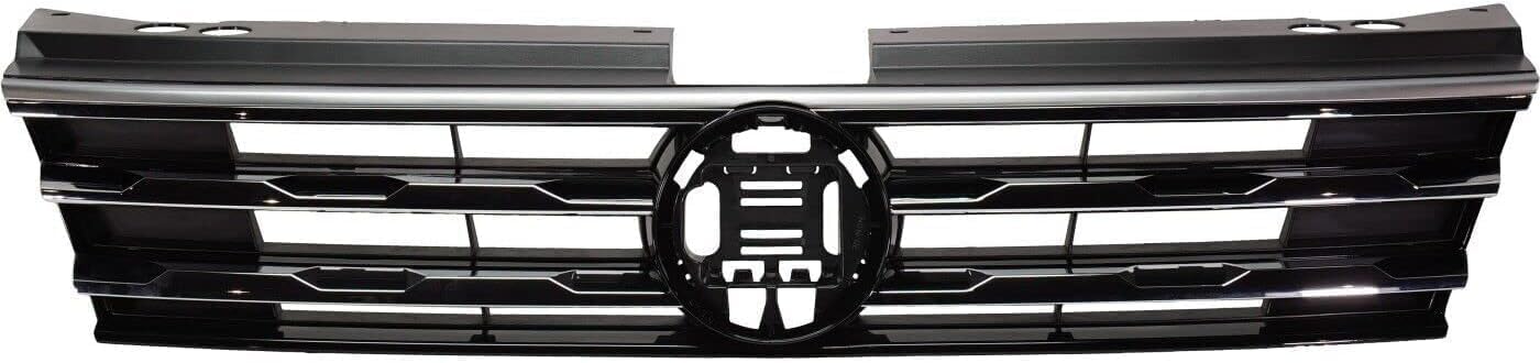 Front Grille Assembly Primed With Chrome Frame Plastic Direct Replacement Compatible With 2018-2021 Volkswagen Tiguan VW1200172 5NN853651DZLL