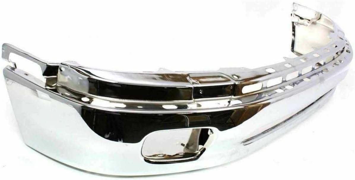 Front Bumper Chrome Steel + Upper Cover Textured + Filler Primed + Bracket Set Of 2 Left Driver & Light Passenger Side Direct Replacement Compatible With 2000-2006 Toyota Tundra