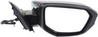 Front Power Mirror Manual Folding Non Heated Primed Right Passenger Side Direct Replacement Compatible With 2016-2021 Honda Civic HO1321283 76208TBAA02ZA-PFM 76208TBAA03Z
