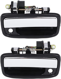 Front Door Handle Textured Black with Chrome Lever Left Driver & Right Passenger Side Direct Replacement Compatible with 1995-2004 Toyota Tacoma TO1310123 TO1311123 6922035030