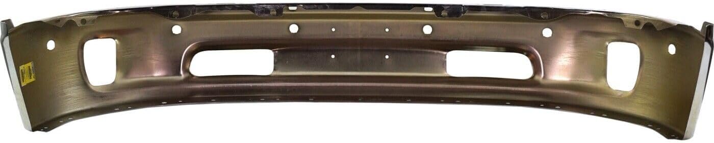 Front Bumper Steel Chrome With Parking Aid Sensor & Fog Light Holes Direct Replacement Compatible With 2014-2018 Ram 1500 CH1002402 68160857AA