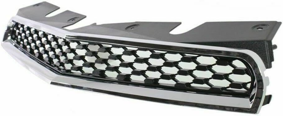 Front Grille Chrome Shell With Primed Insert Direct Replacement Compatible With 2010-2015 Chevrolet Equinox GM1200622 25798744