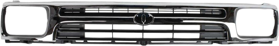 Grille Chrome Shell with Painted Black Insert Direct Replacement Compatible With 1992-1995 Toyota Pickup TO1200128 5311135070