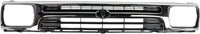 Grille Chrome Shell with Painted Black Insert Direct Replacement Compatible With 1992-1995 Toyota Pickup TO1200128 5311135070