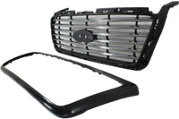 Front Grille Primed Shell And Chrome Billet Style Bar Insert Direct Replacement Compatible With 2006-2008 Ford F-150 FO1200517 6L3Z8200APTM