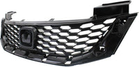Front Bumper Upper Grille Painted Black Shell And Insert Direct Replacement Compatible With 2013-2015 Honda Accord HO1200217 71121T3LA01