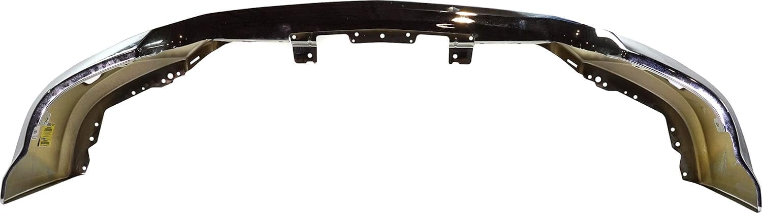 Front Bumper Face Bar Chrome Steel With Fog Light Holes Direct Replacement Compatible With 2016-2018 Chevrolet Silverado 1500/2019 LD GM1002861 84029801-PFM