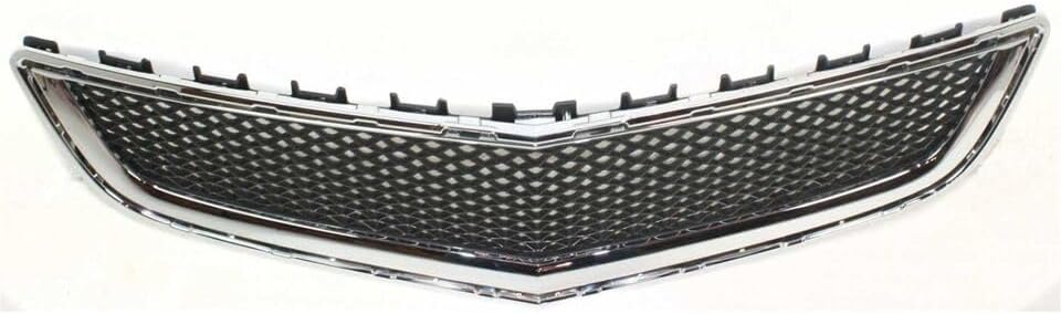 Front Bumper Grille Chrome Shell With Painted Black Insert Direct Replacement Compatible With 2009-2012 Chevrolet Traverse GM1036120 20756061