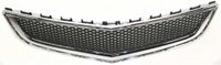 Front Bumper Grille Chrome Shell With Painted Black Insert Direct Replacement Compatible With 2009-2012 Chevrolet Traverse GM1036120 20756061