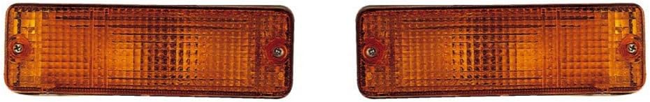 Set Of 2 Front Signal Lamp Assembly Left Driver & Right Passenger Side Direct Replacement Compatible With 1984-1989 Toyota 4Runner TO2521105 TO2530106 8151089130 8152089130