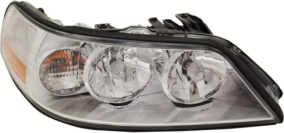 Set Of 2 Front Head Light Assembly Plastic Left Driver & Right Passenger Side Direct Replacement Compatible With 2005-2011 Lincoln Town Car FO2502214 FO2503214