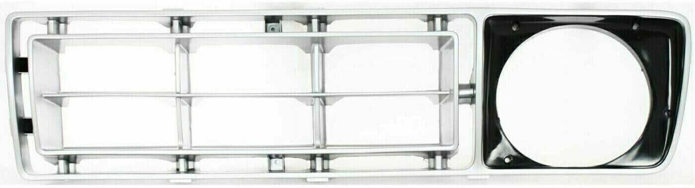 Set Of 2 Front Argent Grille Chrome Plastic Left Driver & Right Passenger Side Direct Replacement Compatible With 1976-1977 Ford F-Series FO1200106 FO1200107 D6TZ8150A D6TZ8151A ‎