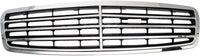 Front Grille Assembly Chrome Shell And Painted Black Insert Plastic Direct Replacement Compatible With 2001-2007 Mercedes Benz C-Class MB1200143 20388002239040