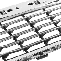 Front Grille Assembly Plastic Chrome Shell With Textured Insert Direct Replacement Compatible With 2011-2016 Chrysler Town & Country CH1200350 68100692AB