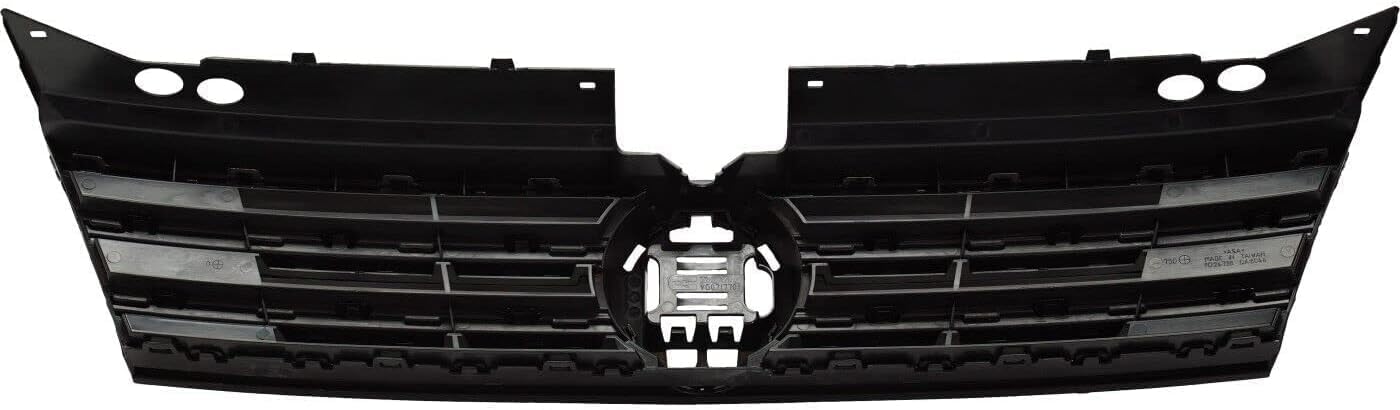 Front Grille Assembly Primed With Chrome Frame Plastic Direct Replacement Compatible With 2018-2021 Volkswagen Tiguan VW1200172 5NN853651DZLL