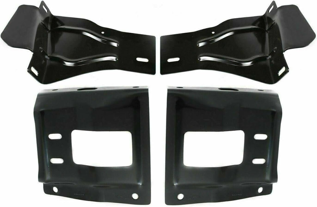 Front Bumper Mounting and Plate Brackets Left Driver & Right Passenger Side Direct Replacement Compatible with 2008-2010 Ford F-Series Super Duty FO1066174 FO1067174 FO1066173