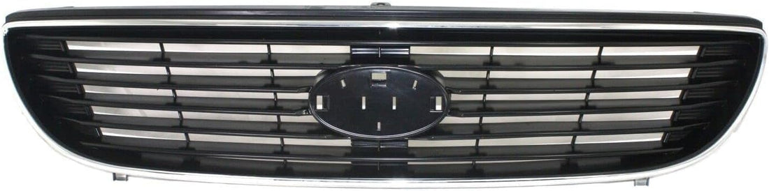 Front Grille Chrome Shell And Primed Insert Plastic Direct Replacement Compatible With 2006-2008 Kia Magentis/Optima KI1200122 863502G100