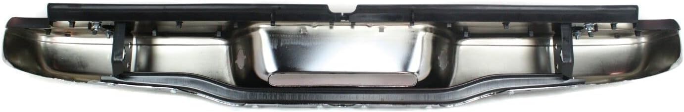 Rear Bumper Chrome Steel With Mounting Brackets Direct Replacement Compatible With 1995-2004 Toyota Tacoma TO1102250 002283598113