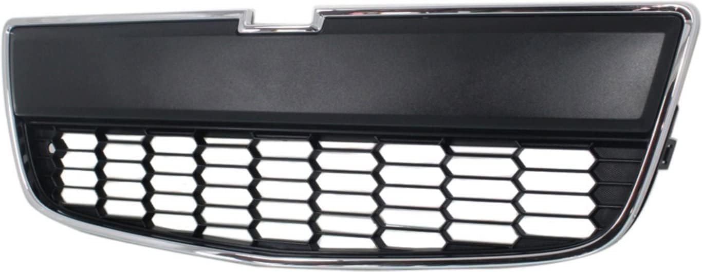 Front Bumper Lower Grille Chrome Shell Black Insert Direct Replacement Compatible With 2012-2016 Chevrolet Sonic GM1036139 95227395