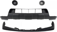 Front Bumper Upper Cover Primed Steel + Lower Valance + Fog Lamp Cover Left Driver & Right Passenger Side Direct Replacement Compatible With 2005-2019 Nissan Frontier NI1014100