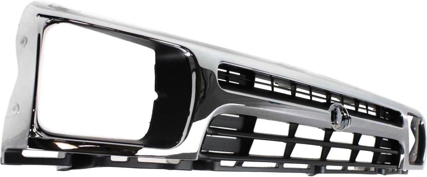 Grille Chrome Shell with Painted Black Insert Direct Replacement Compatible With 1992-1995 Toyota Pickup TO1200128 5311135070