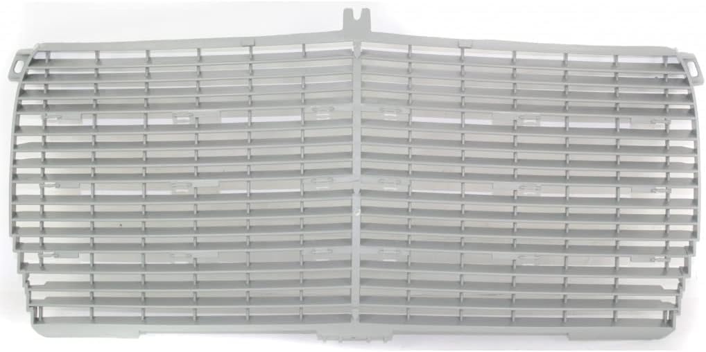 Front Grille Insert Silver Plastic Direct Replacement Compatible With 1977-1981 Mercedes Benz 280E / 1978-1985 300CD 1238880923