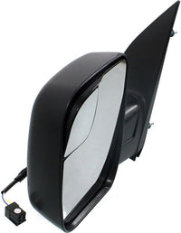 Front Power Mirror Manual Folding Non-Heated Textured Left Driver Side Direct Replacement Compatible With 2010-2014 Ford F-Series FO1320396 AC2Z17683AA