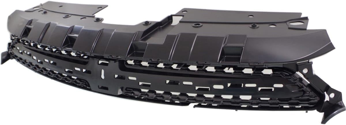 Front Bumper + Upper Cover + Molding Primed + Grille Textured Direct Replacement Compatible With 2013-2016 Dodge Dart CH1200378 CH1044110 CH1000A09 CH1014106 1TS71TZZAF 1WC26TZZAC