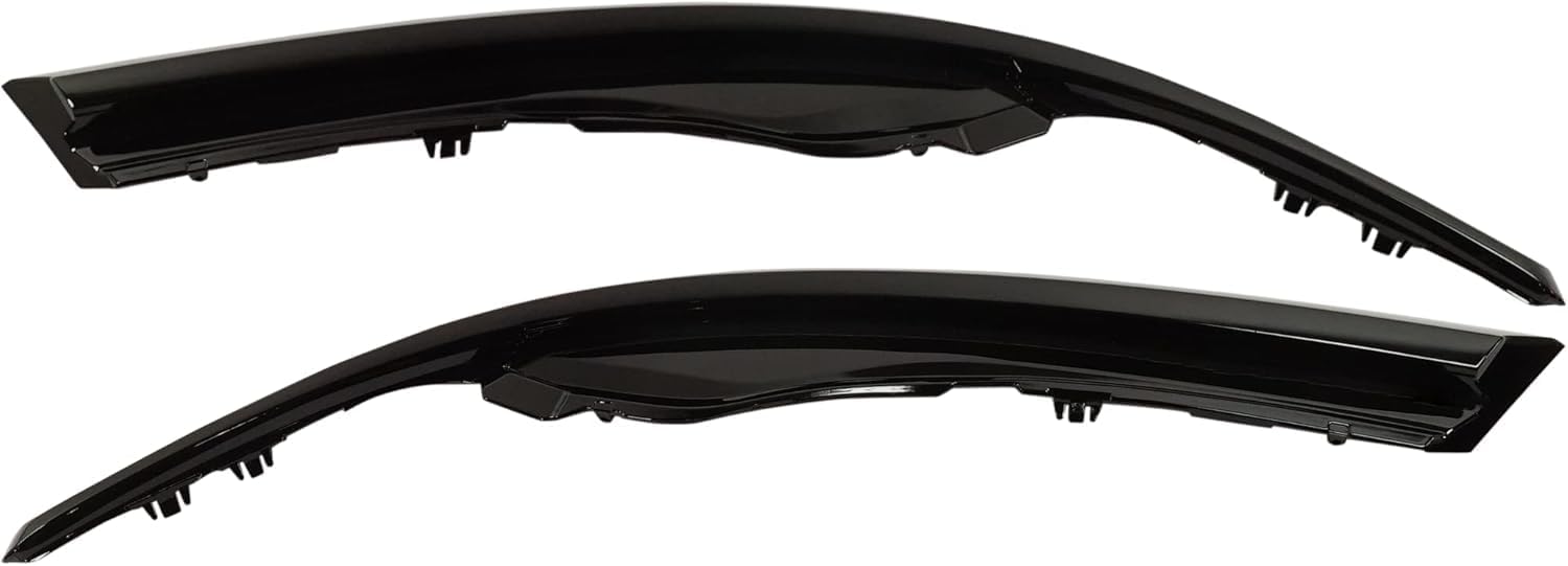 Set Of 2 Front Head Light Molding Primed Left Driver & Right Passenger Side Direct Replacement Compatible With 2017-2018 Toyota Corolla iM / 2016 Scion TO2511105 TO2510105 5318112060