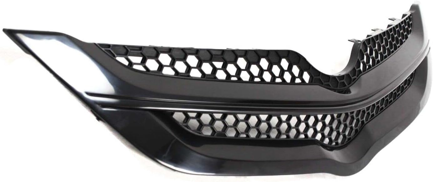 Front Upper Grille Textured Shell & Insert Direct Replacement Compatible With 2007-2008 Toyota Yaris TO1200294 5311152460C0