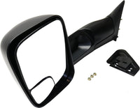Front Towing Mirror Manual Adjust & Folding Non-Heated Textured Left Driver Side Direct Replacement Compatible With 1994-2001 Dodge Ram 1500/1994-2002 2500 3500 CH1320332