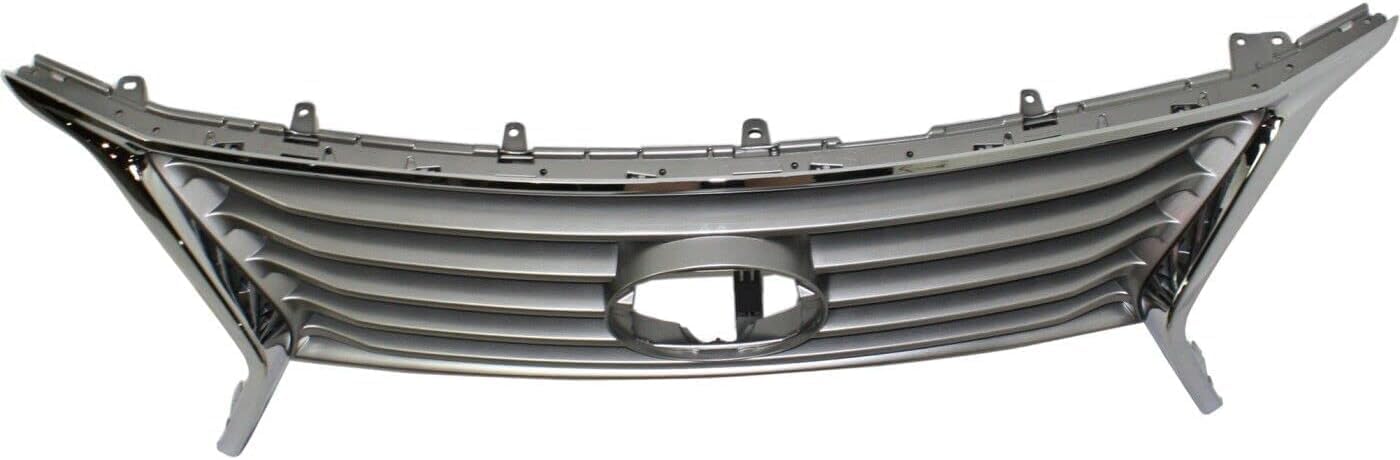 Front Grille Silver Shell & Insert Direct Replacement Compatible With 2013-2015 Lexus RX350 LX1200144 531010E140