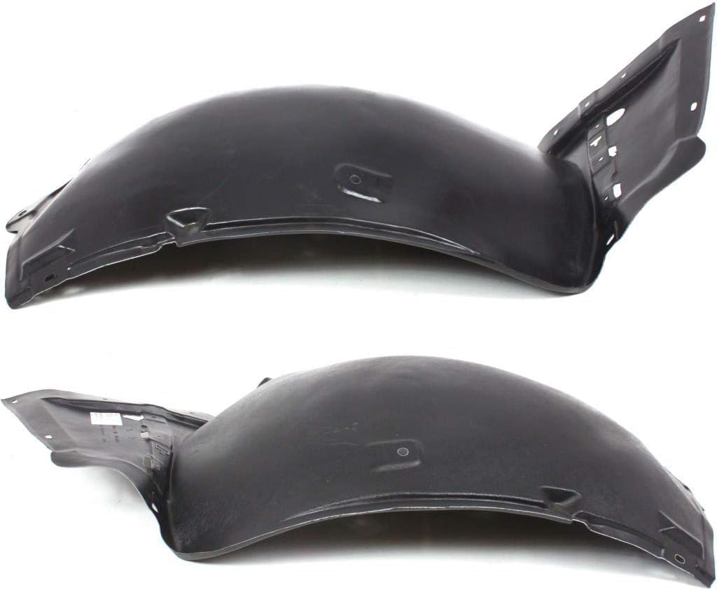 Set Of 2 Front Section Fender Liner Left Driver & Right Passenger Side Direct Replacement Compatible With 2008-2013 Infiniti G37 / 2014-2015 Q60 IN1249112 IN1248112 63844JL03A