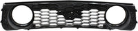 Front Bumper Cover Primed + Upper Grille Black Shell With Honeycomb Insert + Lower Textured Gray Direct Replacement Compatible With 2005-2009 Ford Mustang FO1000575 FO1200422