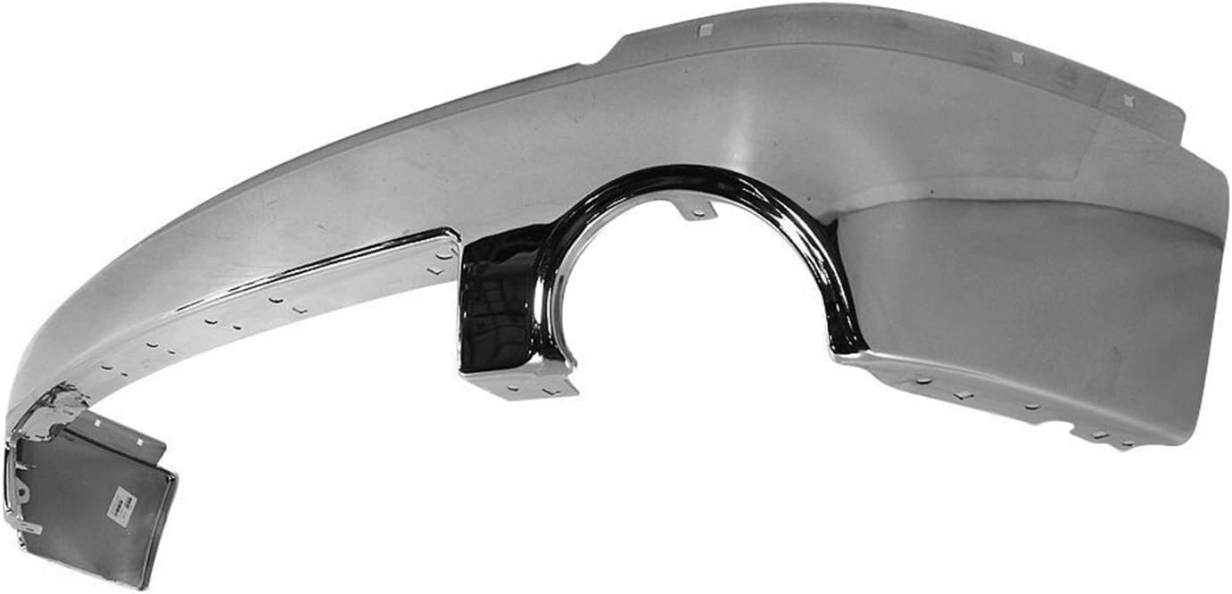 Front Bumper Chrome Steel Direct Replacement Compatible With 2007-2013 GMC Sierra 1500 GM1002833 15901505