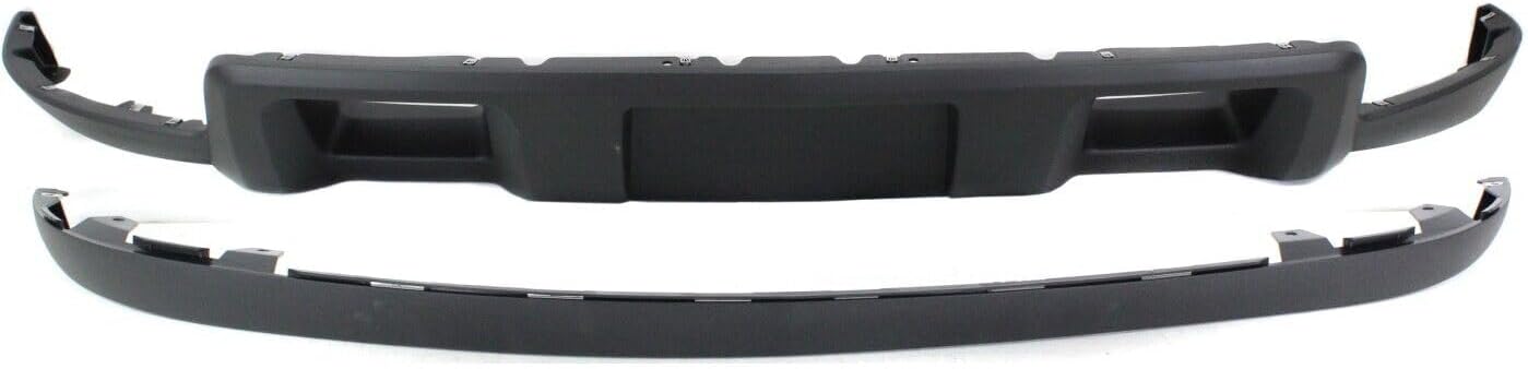 Front Bumper Lower Valance Air Deflector + Extension Textured Direct Replacement Compatible With 2011-2014 Chevrolet Silverado 2500HD 3500HD GM1092213 GM1095195 19370763 20845670