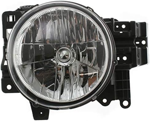 Set Of 2 Front Head Light Assembly Lens And Housing Plastic Left Driver & Right Passenger Side Direct Replacement Compatible With 2007-2014 Toyota FJ Cruiser TO2502173 TO2503173