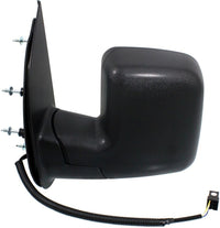 Front Power Mirror Manual Folding Non-Heated Textured Left Driver Side Direct Replacement Compatible With 2010-2014 Ford F-Series FO1320396 AC2Z17683AA