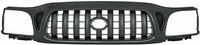 Front Bumper Chrome + Grille + Upper Cover + Lower Valance + Headlights & Fillers + Signal + Corner Lamps RH And LH Side Direct Replacement Compatible With 2001-2004 Toyota Tacoma