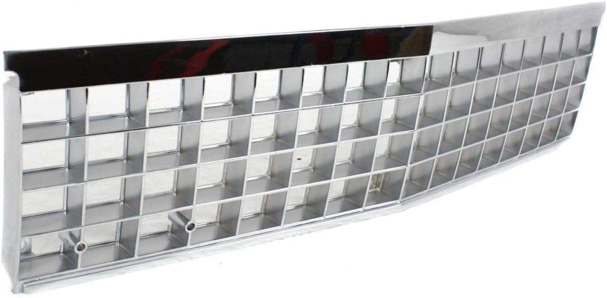 Front Grille Chrome Shell And Insert With Emblem Provision Direct Replacement Compatible With 1982-1987 Chevrolet El Camino/GMC Caballero / 1982-1983 Malibu GM1200167 14034154
