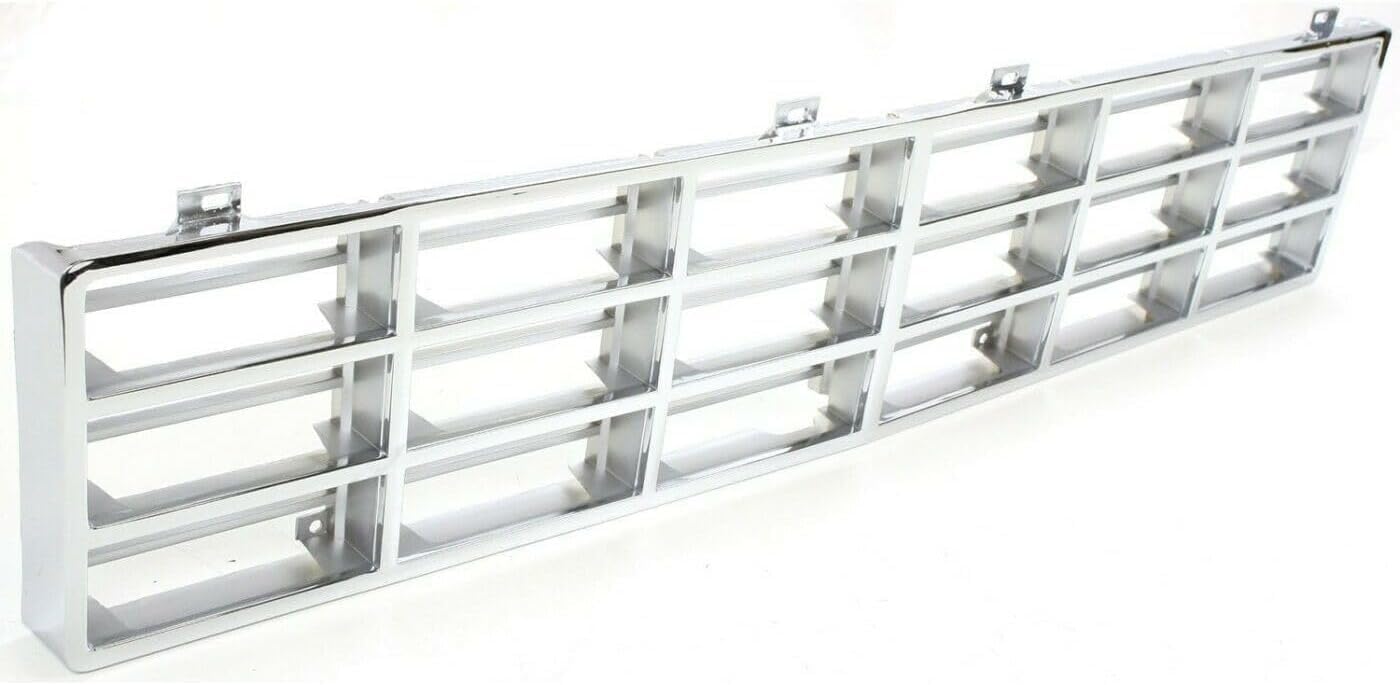 Front Grille Chrome Insert Direct Replacement Compatible With 1981-1985 Dodge Full Size Pickup CH1200104 4168723